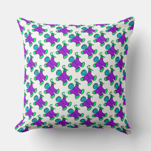 Gingerbread Men Throw Pillow