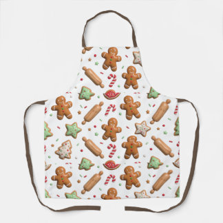 Gingerbread Men with Christmas Cookies Apron
