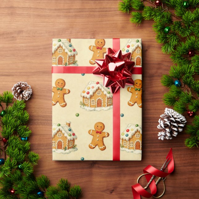 Gingerbread Men Wrapping Paper (Holiday Gift)