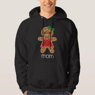 Gingerbread Mom Christmas Matching Pyjamas for Fam Hoodie