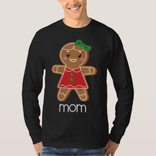 Gingerbread Mom Christmas Matching Pyjamas for Fam T-Shirt