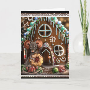 Gingerbread Mouse Christmas Card