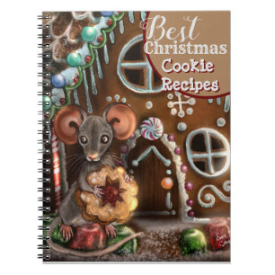 Gingerbread Mouse Christmas Cookie Recipe Notebook
