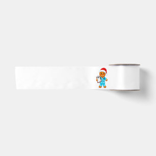 Gingerbread Nurse Christmas 2026 Holiday Healthcar Satin Ribbon