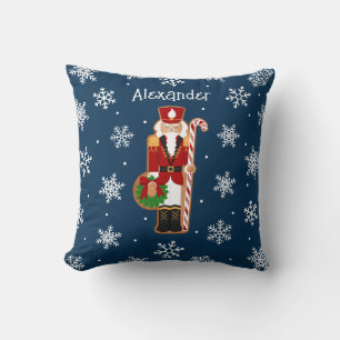 Gingerbread Nutcracker Soldier Throw Pillow