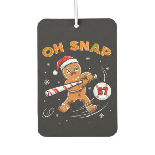 Gingerbread Oh Snap 67 Baseball Air Freshener
