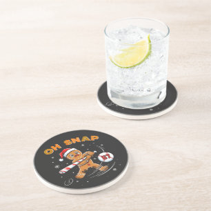Gingerbread Oh Snap 67 Baseball Coaster