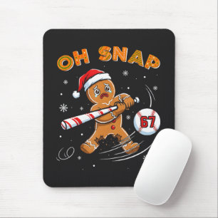 Gingerbread Oh Snap 67 Baseball Mouse Pad