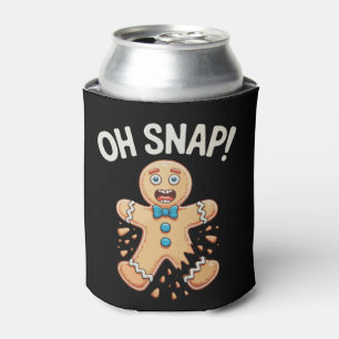 Gingerbread Oh Snap Christmas Cookie Baking Xmas Can Cooler