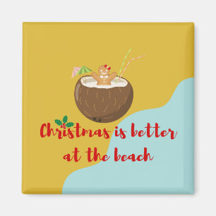 Gingerbread On Beach Door Magnet