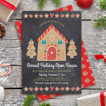 Gingerbread Open House Christmas Holiday Party