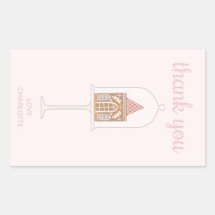 Gingerbread Party Thank You Rectangle Stickers