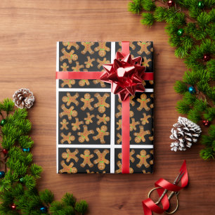 Gingerbread pattern wrapping paper