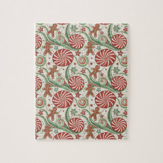Gingerbread Peppermint Swirl Jigsaw Puzzle