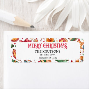 Gingerbread Personalized Christmas Return Address