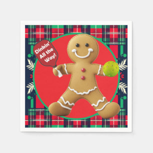 Gingerbread Pickleball Extravaganza Napkin