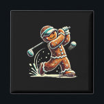 Gingerbread Playing Golf Ball Christmas Golf Lover Magnet<br><div class="desc">Gingerbread Playing Golf Ball Christmas Golf Lover Xmas</div>