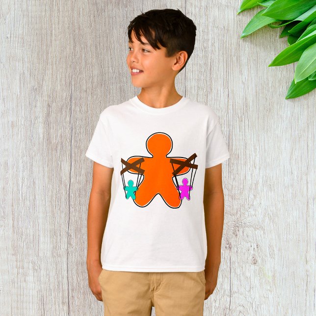 Gingerbread Puppet Master Controlling Characters T-Shirt (Creator Uploaded)