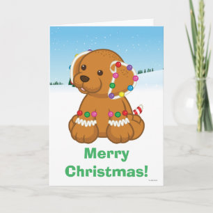Gingerbread Puppy Holiday Card