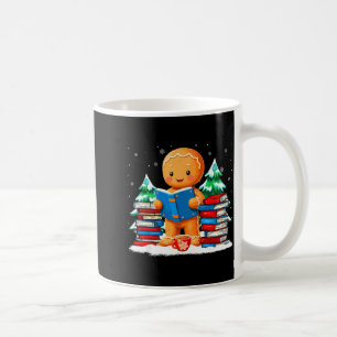 Gingerbread Reading Books Librarians Merry Christm Coffee Mug