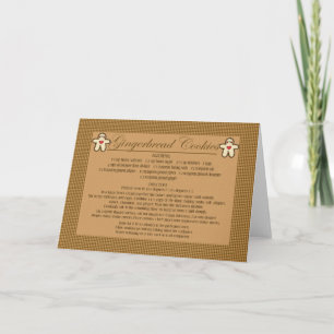 gingerbread recipe holiday card