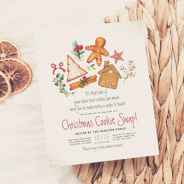 Gingerbread Red Plaid Christmas Cookie Swap Budget (Creator Uploaded)