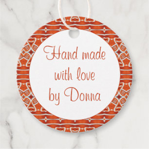 GINGERBREAD Round "Hand Made" Tags