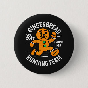 Gingerbread Running Team 2 Inch Round Button