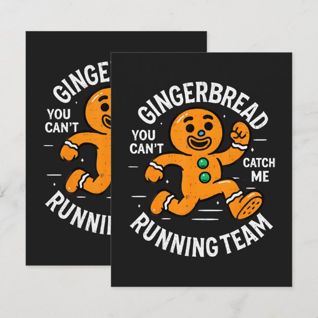 Gingerbread Running Team Announcement (Front/Back)