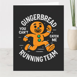 Gingerbread Running Team Card
