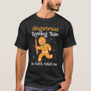 Gingerbread Running Team Christmas Cookie Baking T-Shirt