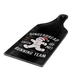 Gingerbread Running Team Christmas Humour Cutting Board