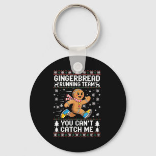 Gingerbread Running Team Christmas Run Runner Funn Keychain