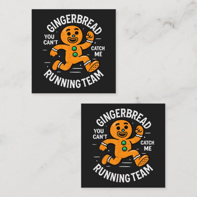 Gingerbread Running Team Enclosure Card (Front/Back)