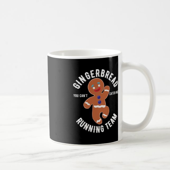 Gingerbread Running Team Fun Gingerbread Christmas Coffee Mug (Right)