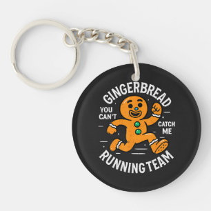 Gingerbread Running Team Keychain