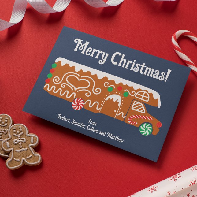 Gingerbread RV Class C Camper Christmas Holiday Card (Creator Uploaded)