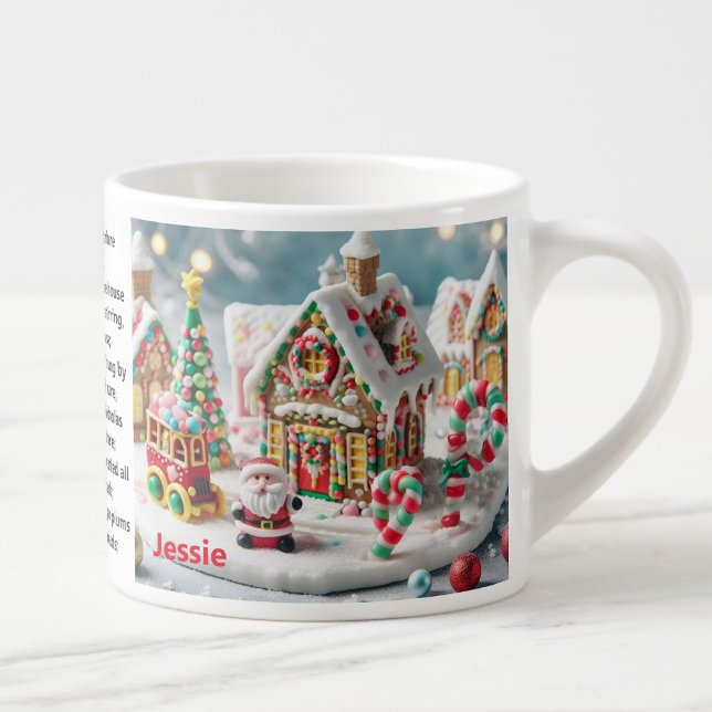 Gingerbread Santa Add Child's Name Christmas Cup (Creator Uploaded)