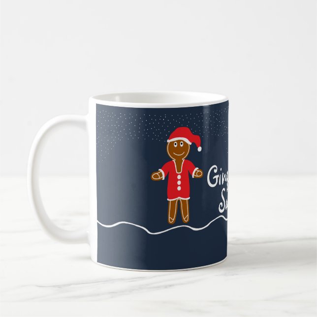 Gingerbread Santa Christmas Coffee Mug (Left)