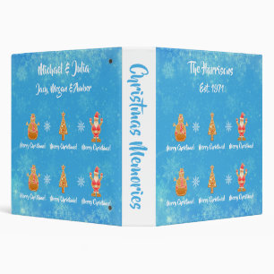 Gingerbread Santa Xmas Tree Snowman Personalize Binder