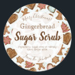 Gingerbread Scented Christmas Sugar Scrub Labels<br><div class="desc">These gorgeous Christmas Sugar Scrub labels are for those who need to keep costs down without making anyone feel like a cheap after-thought by making self care products as Christmas gifts. The design features lots of different gingerbread cookies as the background of these labels.</div>