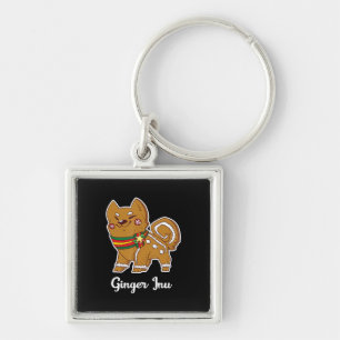 Gingerbread shiba inu Dog gift for christmas Keychain