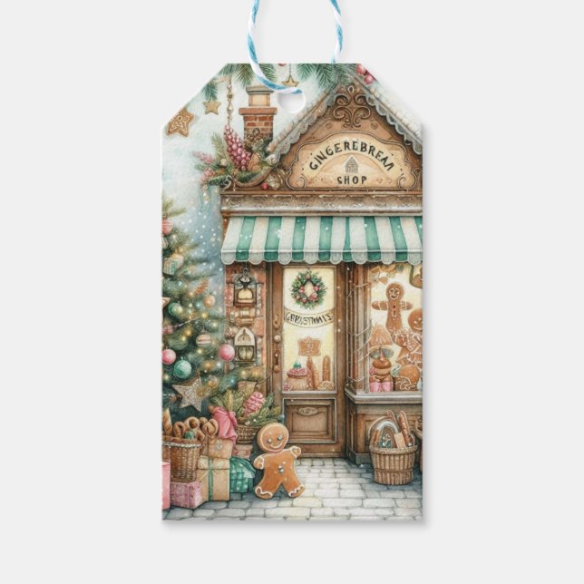 Gingerbread Shop Gift Tags (Front)