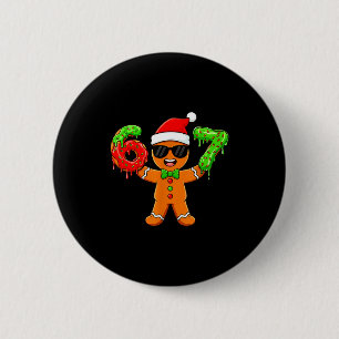 Gingerbread Six Seven 67 Meme 6 7 Funny Christmas 2 Inch Round Button