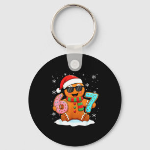 Gingerbread Six Seven Bruh Funny Christmas Meme Si Keychain