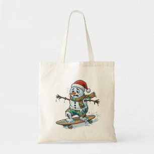 Gingerbread Skateboarder Christmas 2026 Holiday Tote Bag