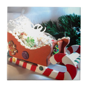 Gingerbread Sleigh I Tile