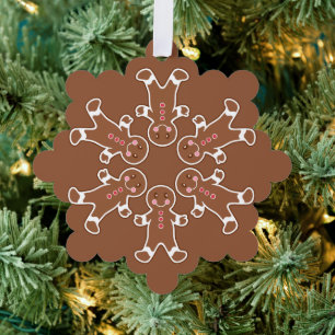 Gingerbread Snowflake Paper Ornament Card