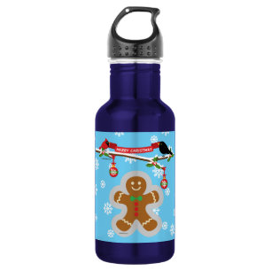 Gingerbread, Snowflakes and Birds 532 Ml Water Bottle