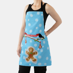 Gingerbread, Snowflakes and Birds Apron